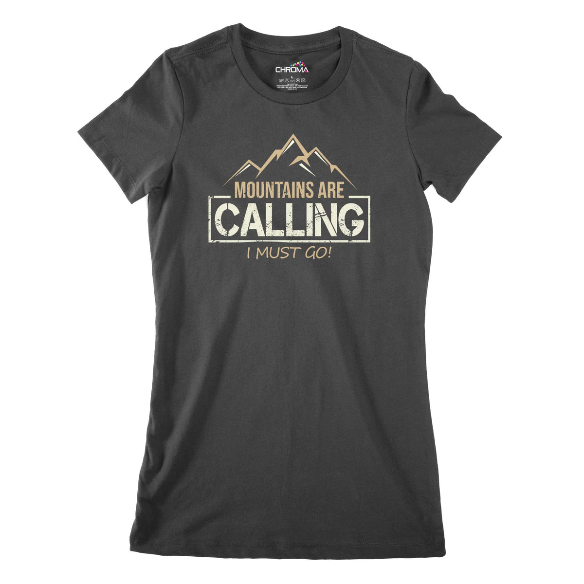 Mountains Are Calling Women's Classic Fitted T-Shirt Chroma Clothing