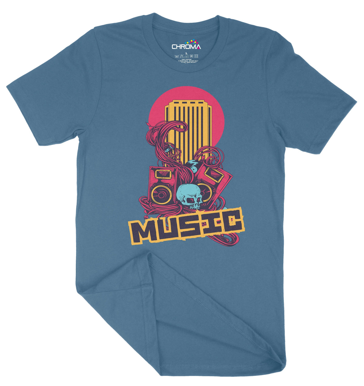 Music Vector Unisex Adult T-Shirt | Premium Quality Streetwear Chroma Clothing