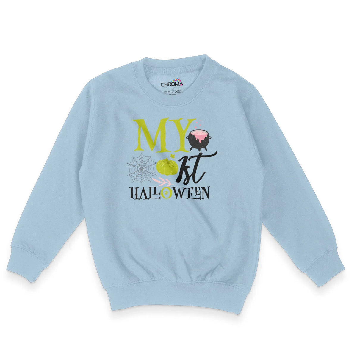 My First Halloween Unisex Youth Sweatshirt | Premium Halloween Clothin Chroma Clothing