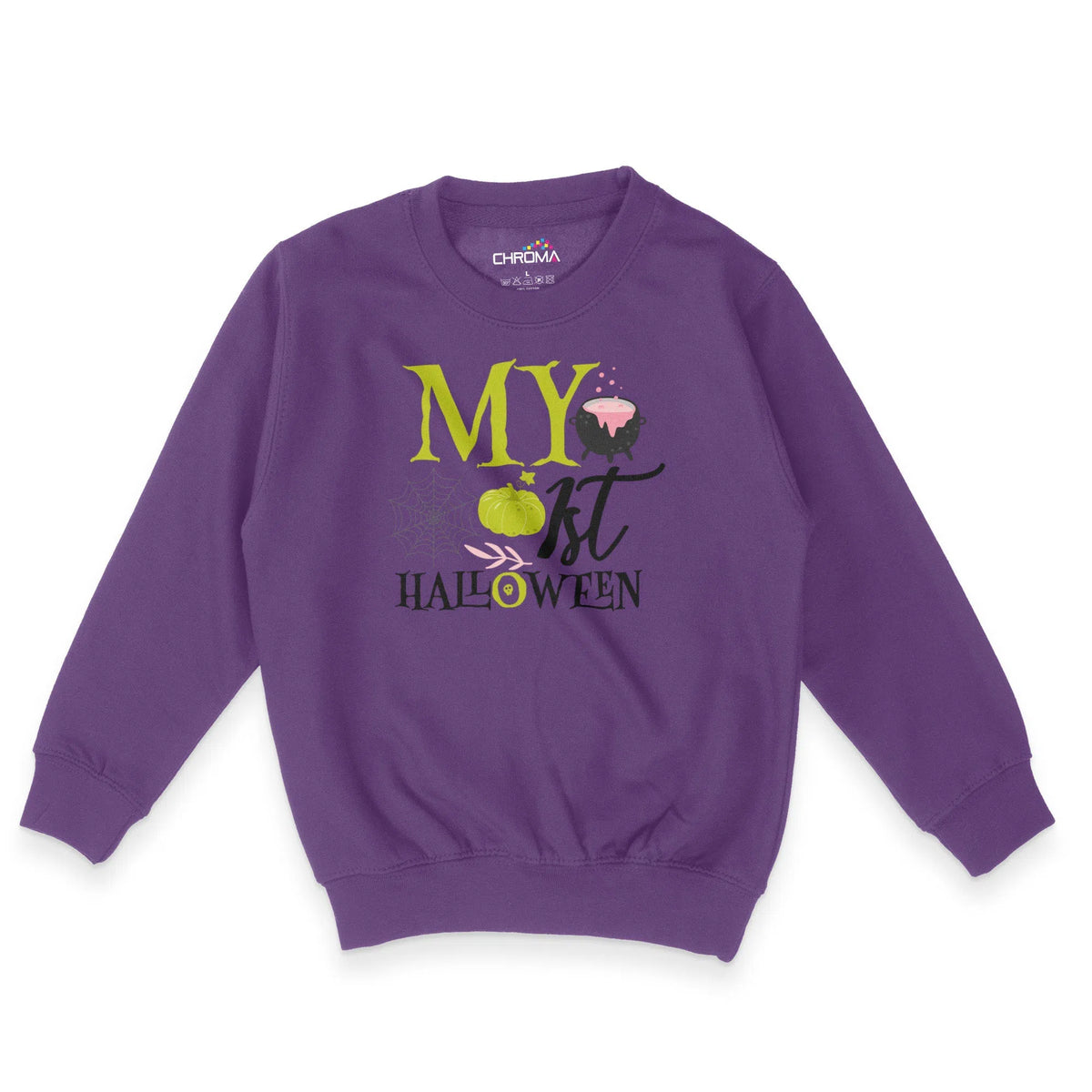 My First Halloween Unisex Youth Sweatshirt | Premium Halloween Clothin Chroma Clothing