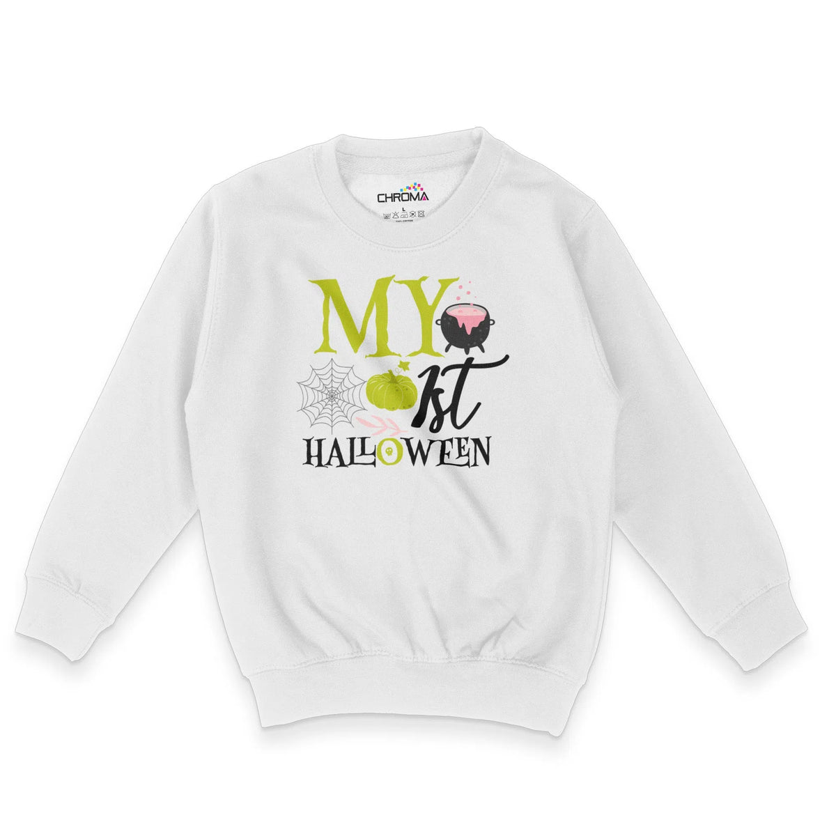 My First Halloween Unisex Youth Sweatshirt | Premium Halloween Clothin Chroma Clothing