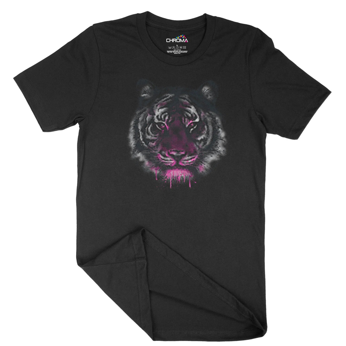 Neon Tiger Unisex Adult T-Shirt | Quality Slogan Clothing Chroma Clothing