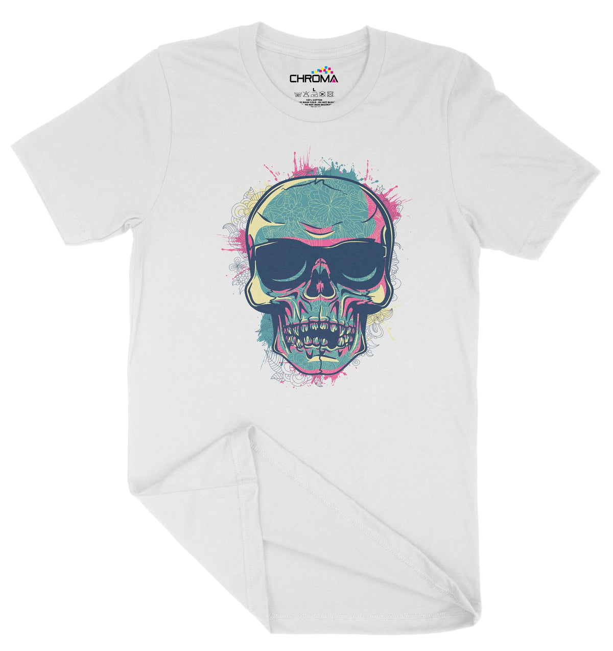Pastel Skull Unisex Adult T-Shirt | Premium Quality Streetwear Chroma Clothing