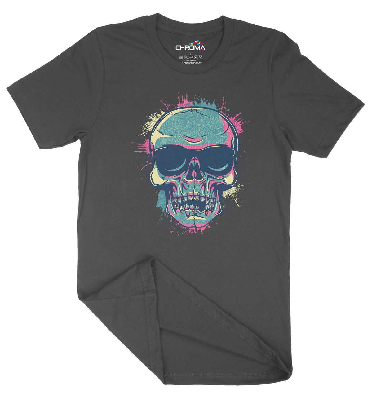 Pastel Skull Unisex Adult T-Shirt | Premium Quality Streetwear Chroma Clothing