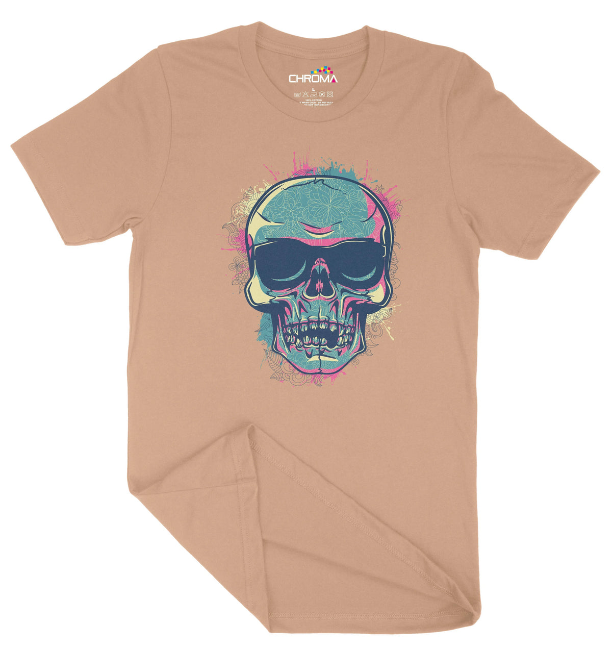 Pastel Skull Unisex Adult T-Shirt | Premium Quality Streetwear Chroma Clothing