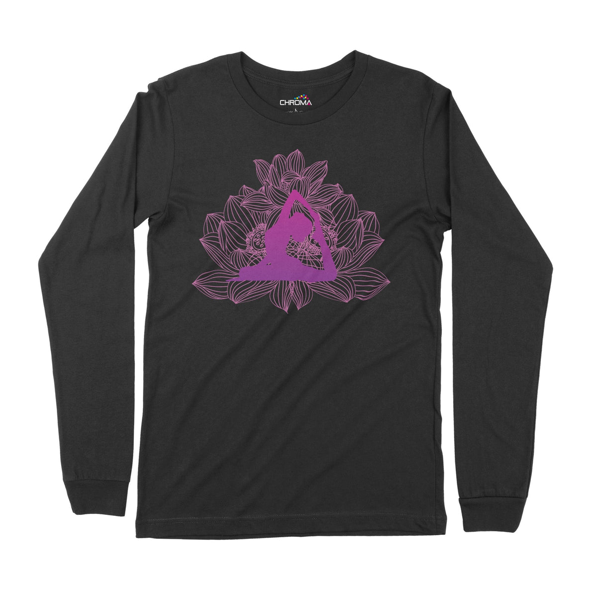 Pink Lotus | Long-Sleeve T-Shirt | Premium Quality Streetwear Chroma Clothing