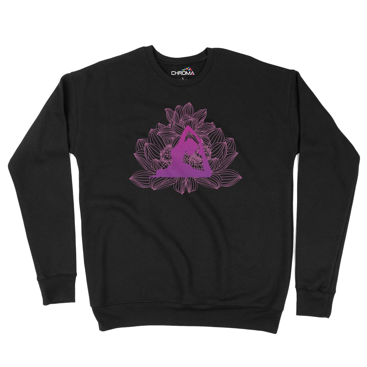 Pink Lotus Unisex Adult Sweatshirt Chroma Clothing