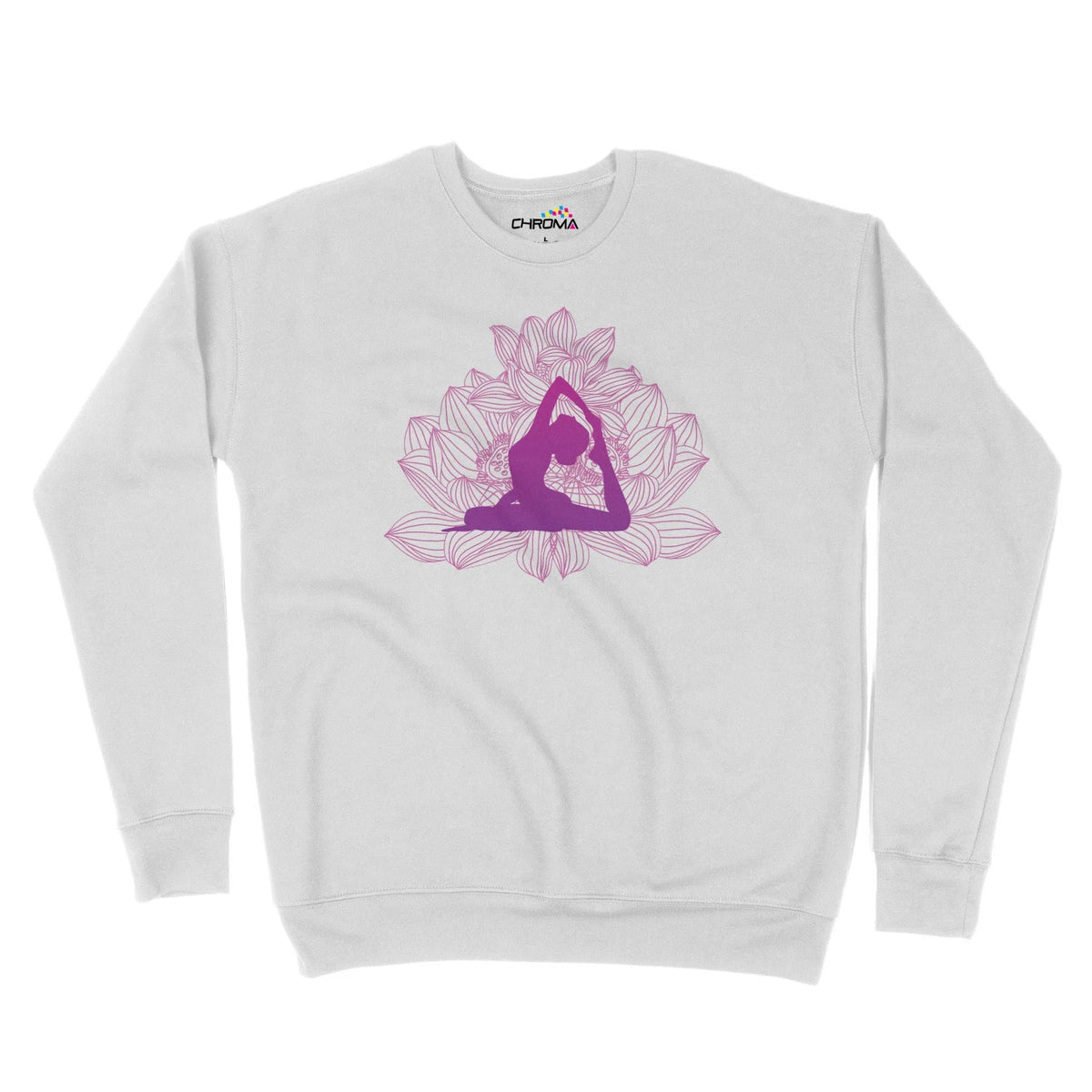 Pink Lotus Unisex Adult Sweatshirt Chroma Clothing