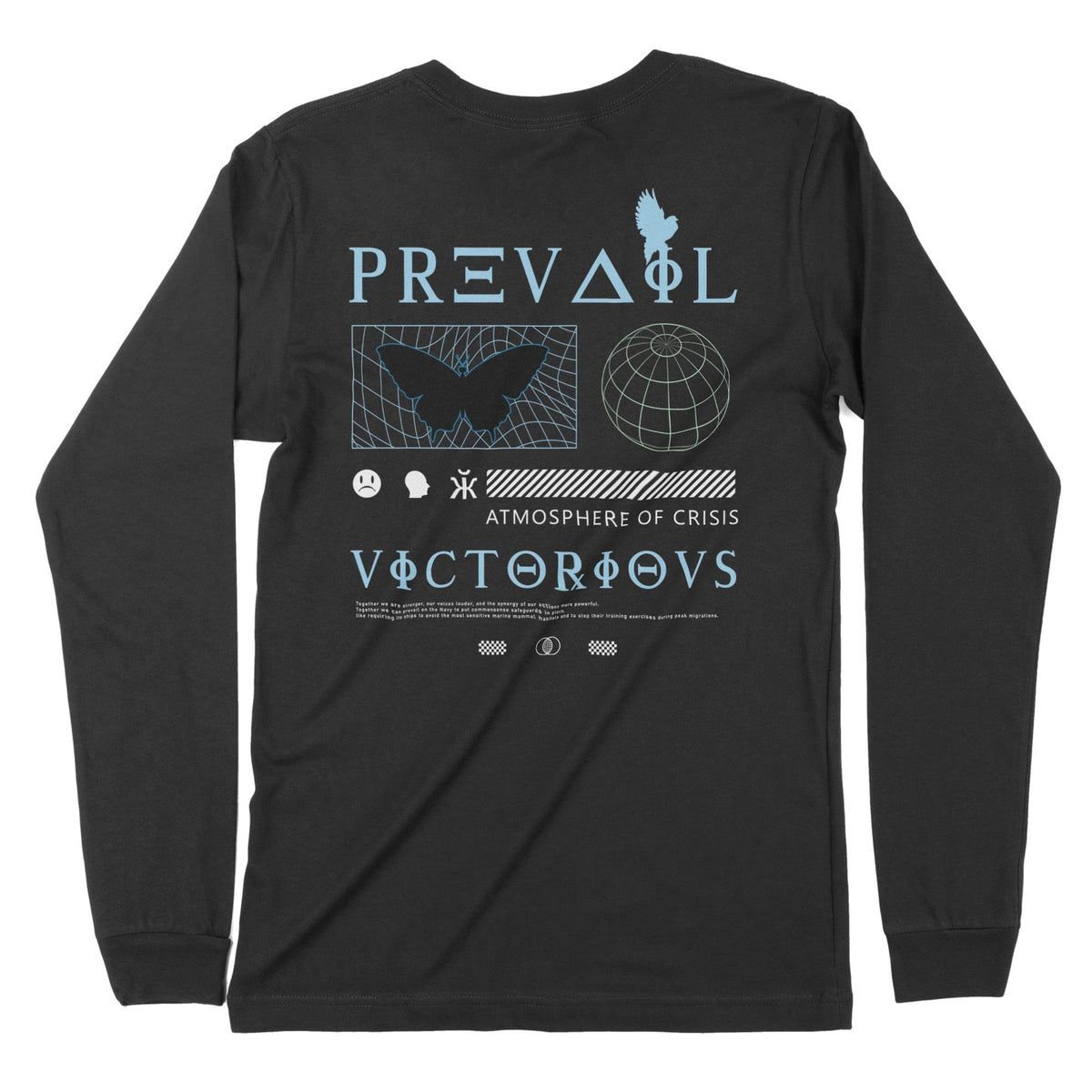 Prevail Victorious | Back Print | Long-Sleeve T-Shirt | Premium Qualit Chroma Clothing