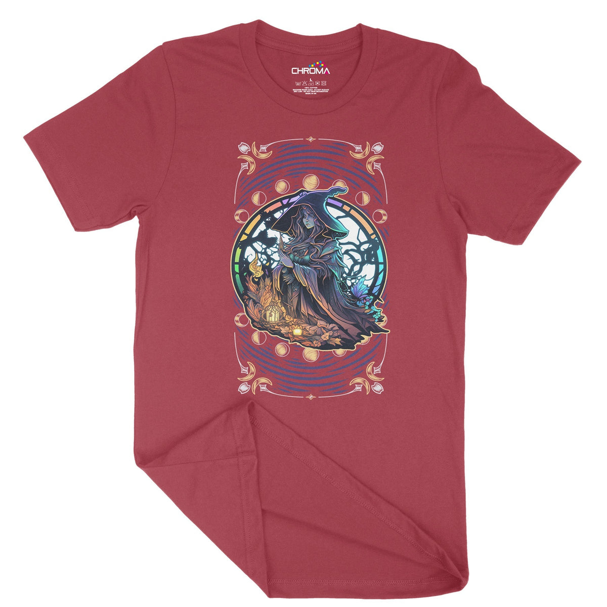 Psychedelic Wizard Unisex Adult T-Shirt Chroma Clothing