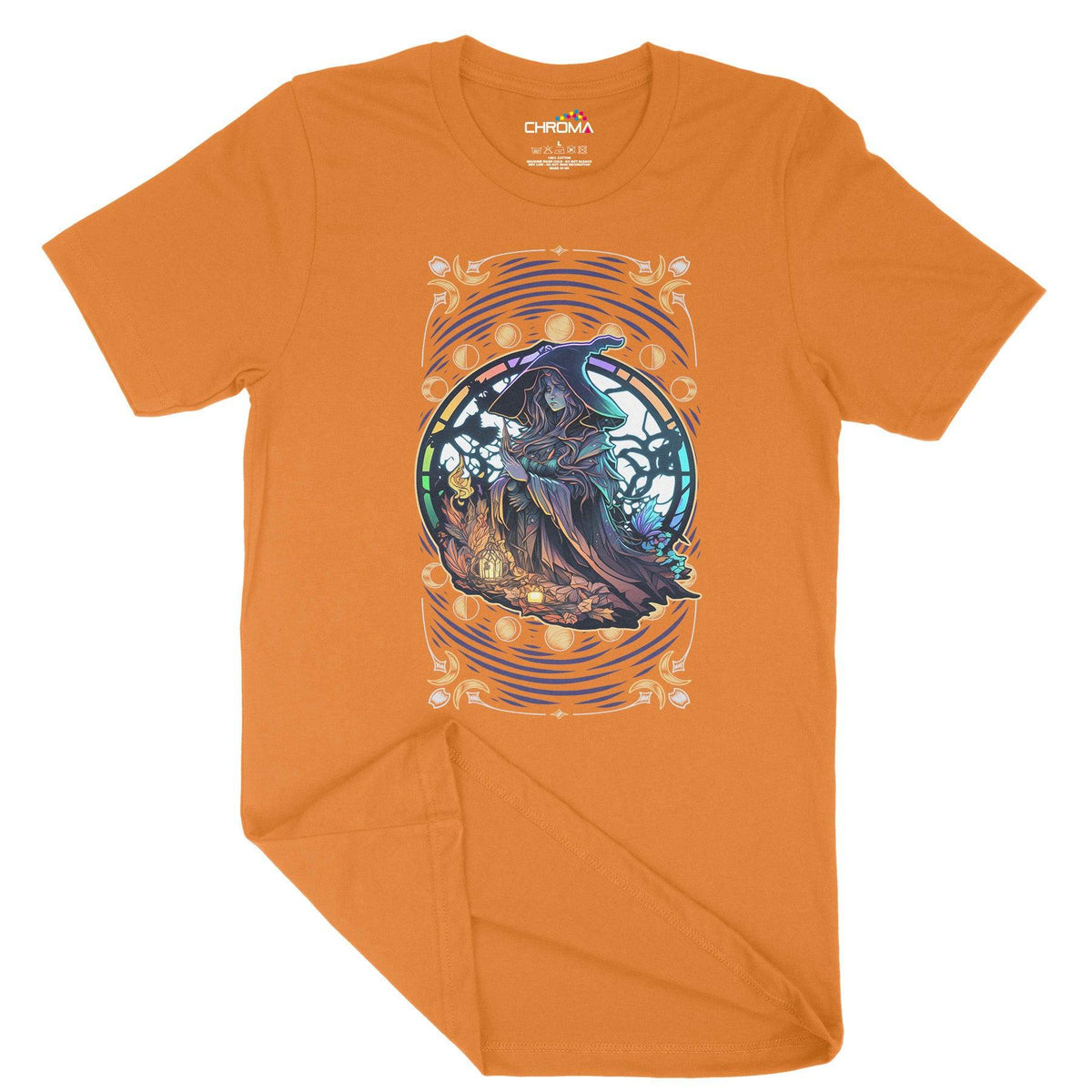 Psychedelic Wizard Unisex Adult T-Shirt Chroma Clothing