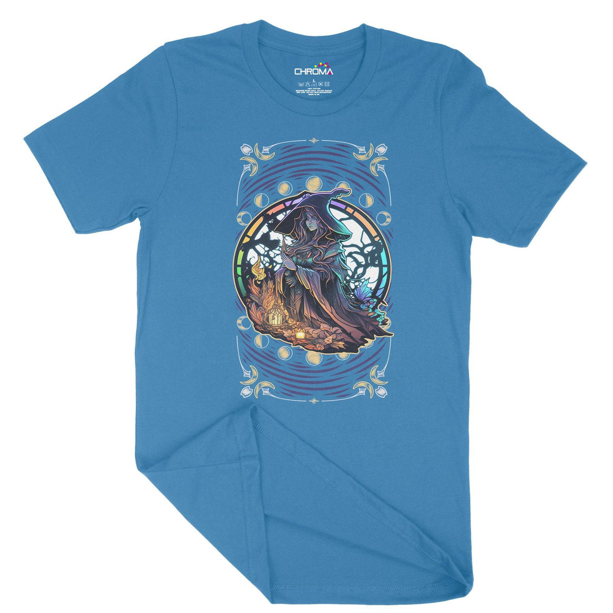 Psychedelic Wizard Unisex Adult T-Shirt Chroma Clothing