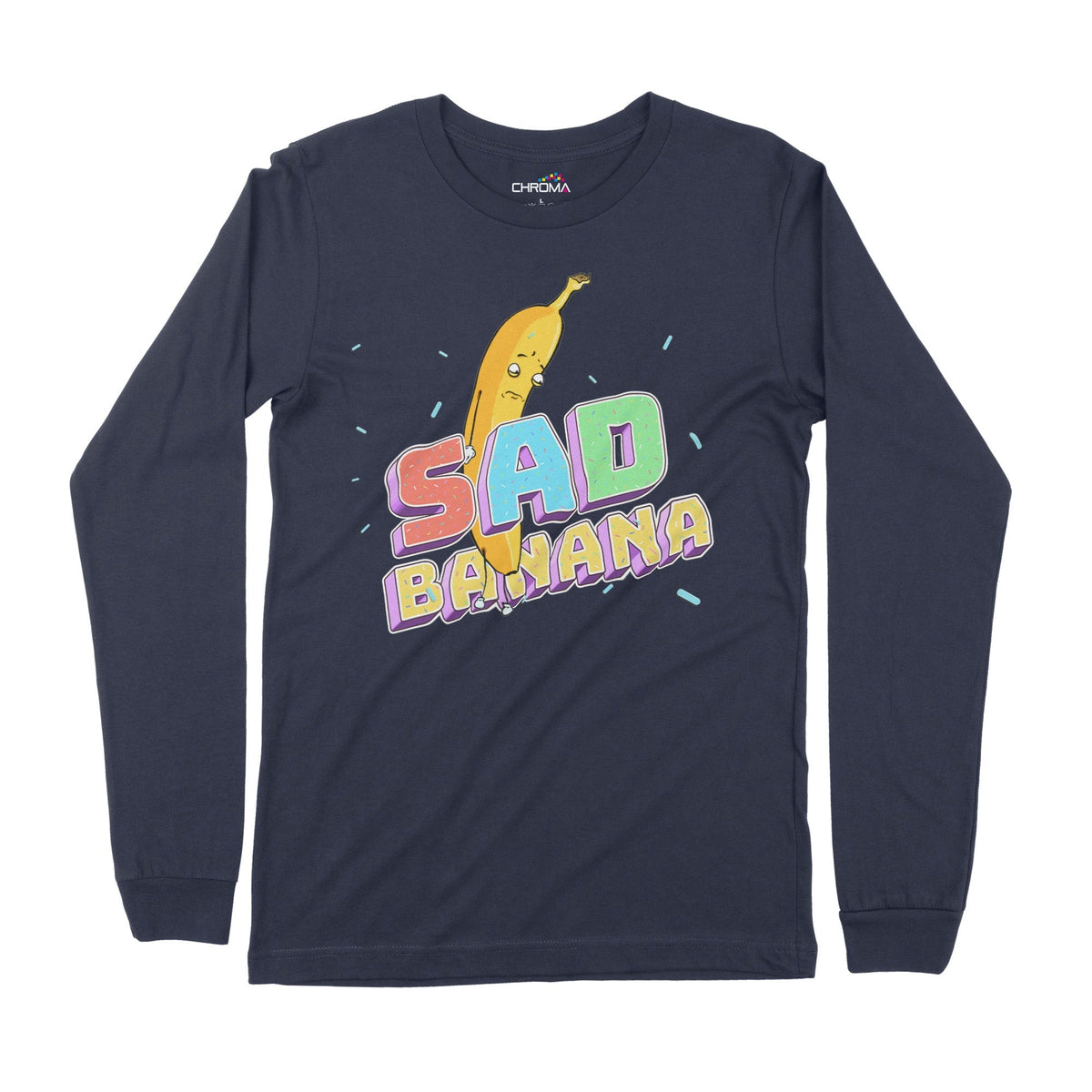 Sad Banana | Long-Sleeve T-Shirt | Premium Quality Streetwear Chroma Clothing