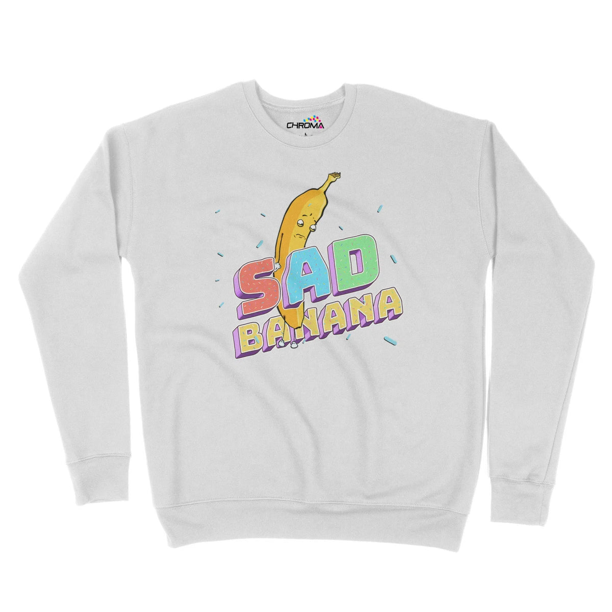 Sad Banana Unisex Adult Sweatshirt Chroma Clothing