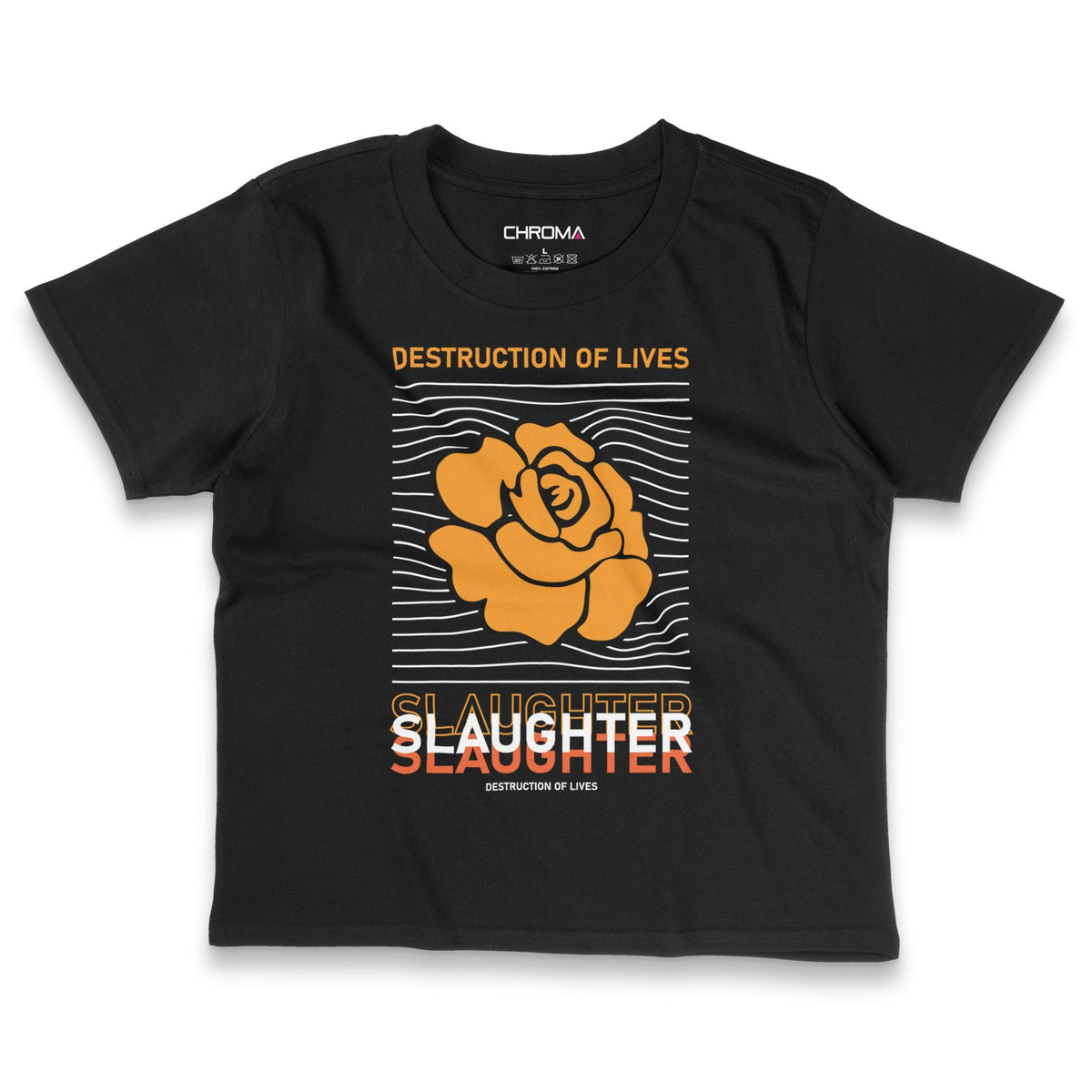 Slaughter | Women's Cropped T-Shirt Chroma Clothing