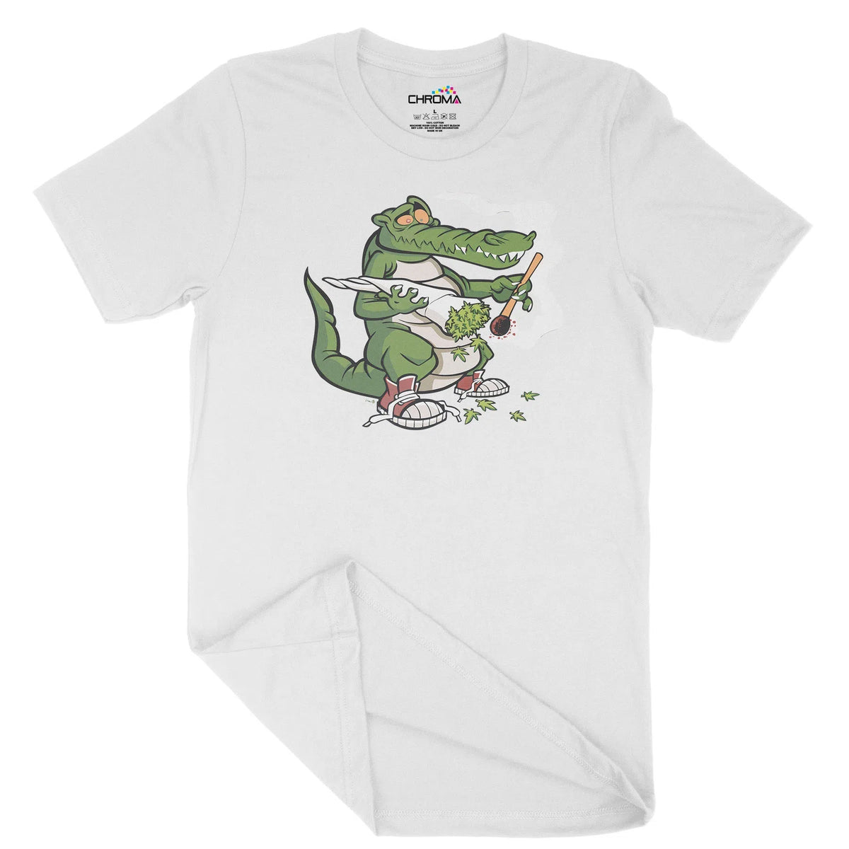 Smoking Croc Unisex Adult T-Shirt Chroma Clothing