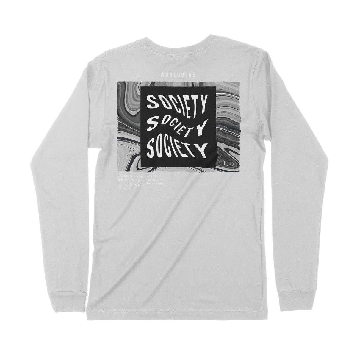 Society | Back Print | Long-Sleeve T-Shirt | Premium Quality Streetwea Chroma Clothing