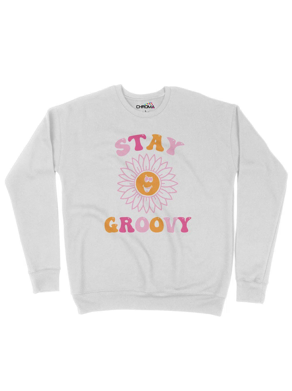 Stay Groovy Summer Unisex Adult Sweatshirt Chroma Clothing