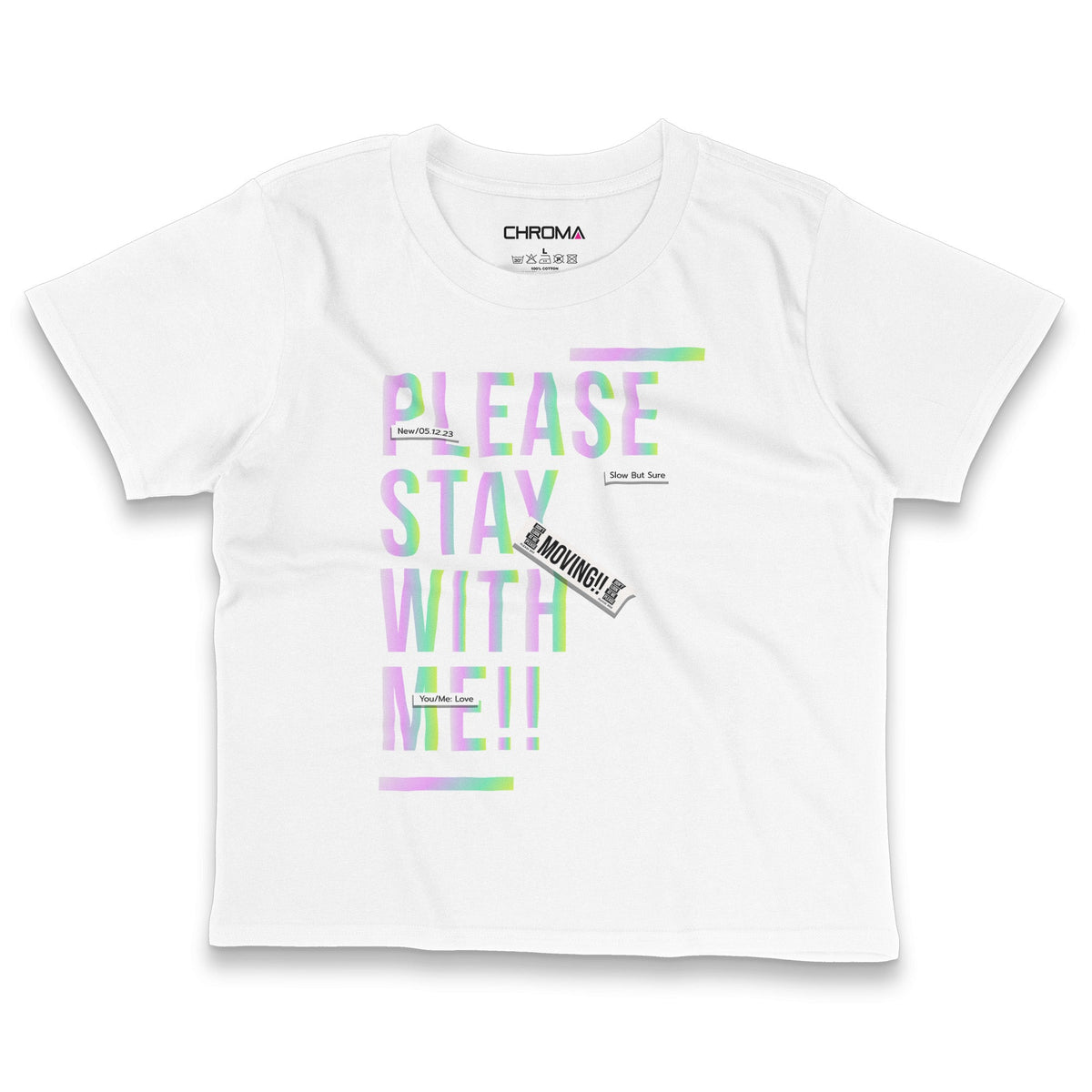 Stay With Me | Women's Cropped T-Shirt Chroma Clothing
