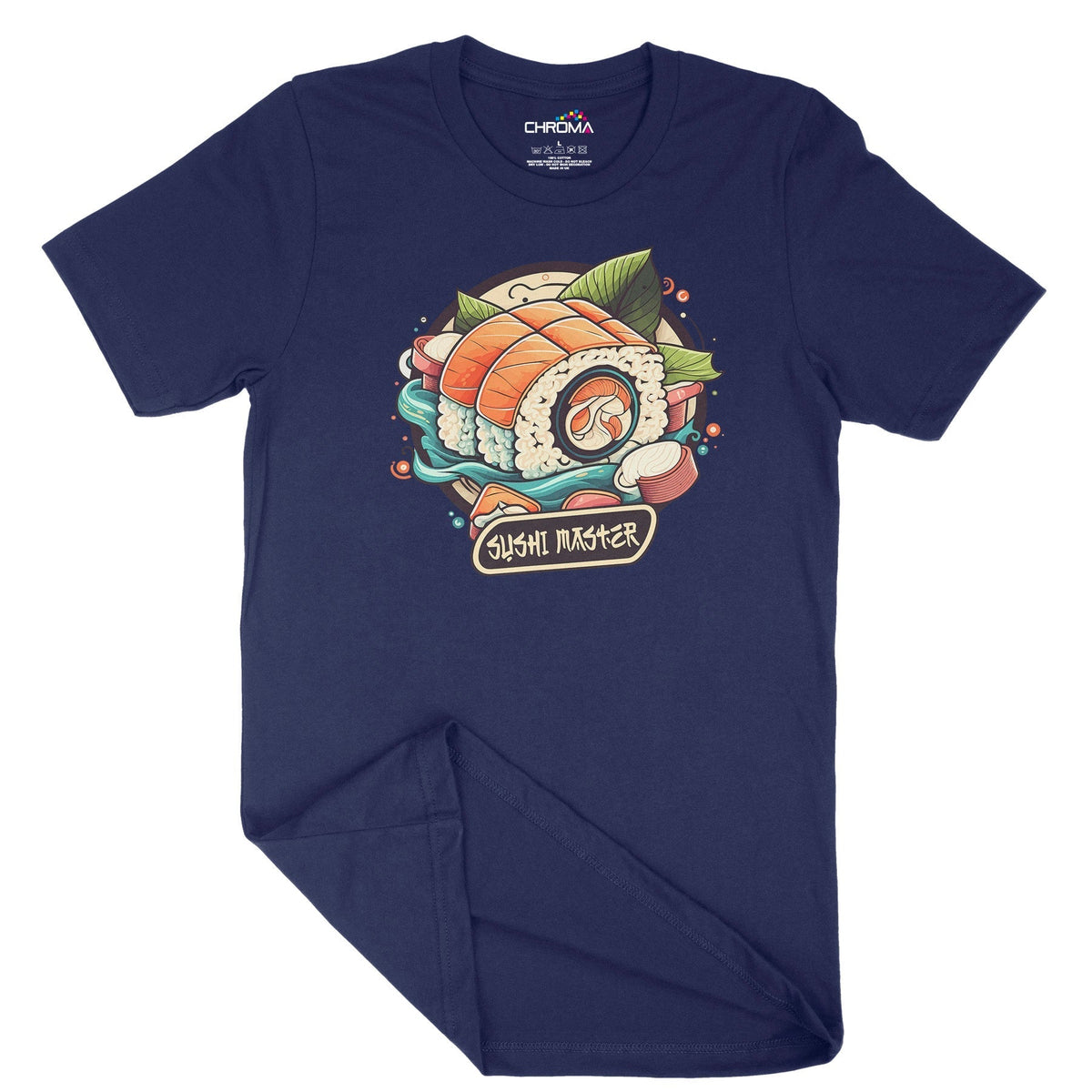 Sushi Master Unisex Adult T-Shirt Chroma Clothing