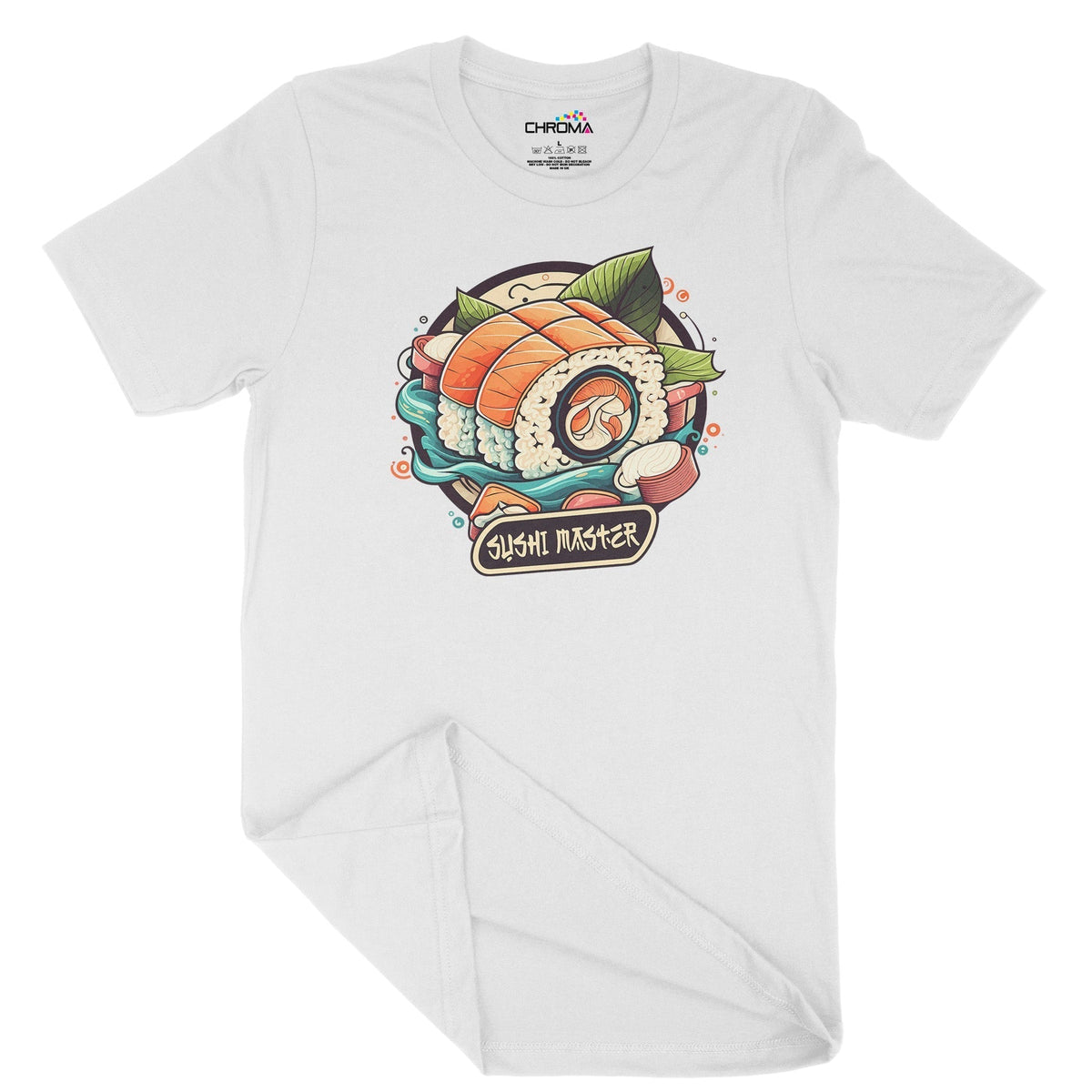Sushi Master Unisex Adult T-Shirt Chroma Clothing
