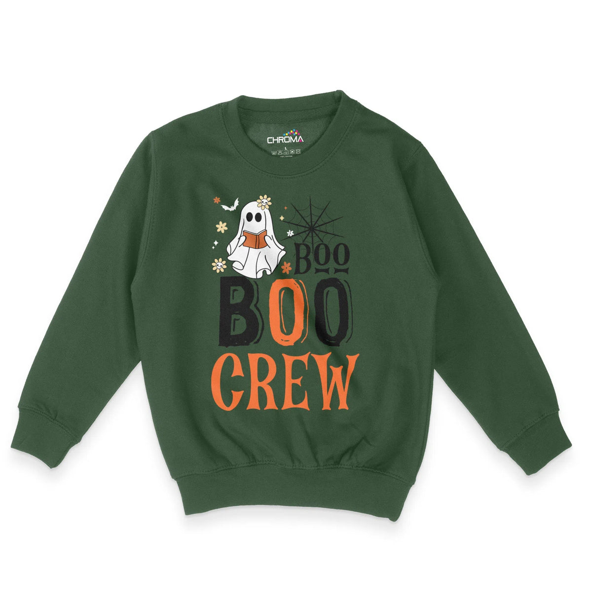 The Boo Crew Unisex Youth Sweatshirt | Premium Halloween Clothing Chroma Clothing