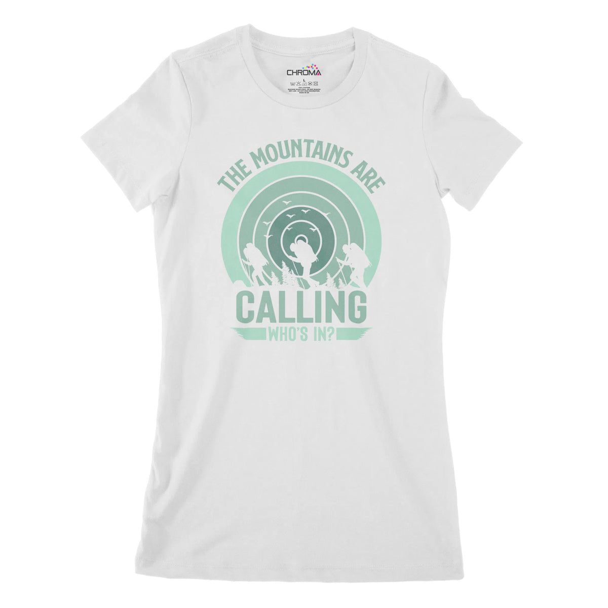 The Mountains Are Calling Women's Classic Fitted T-Shirt Chroma Clothing