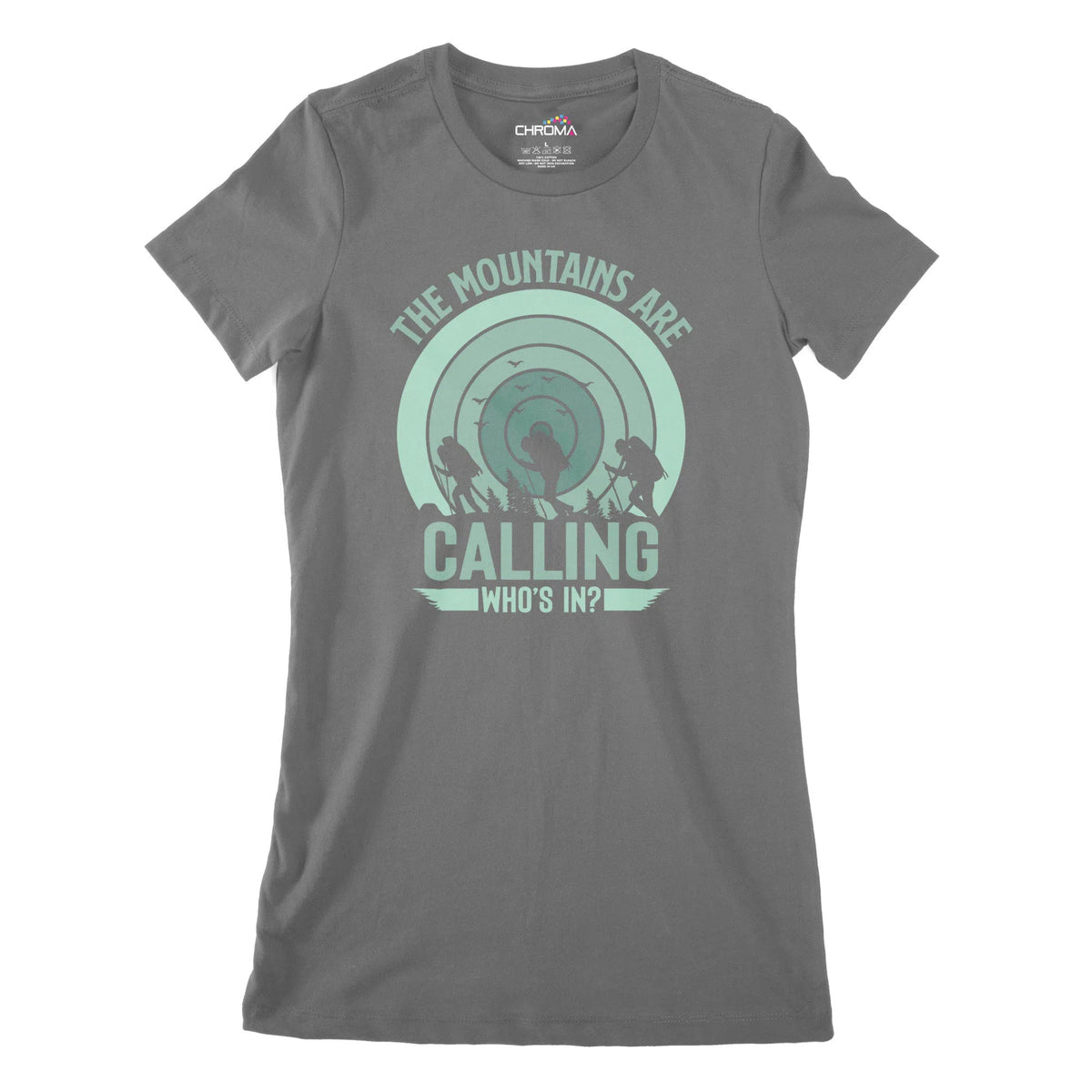 The Mountains Are Calling Women's Classic Fitted T-Shirt Chroma Clothing