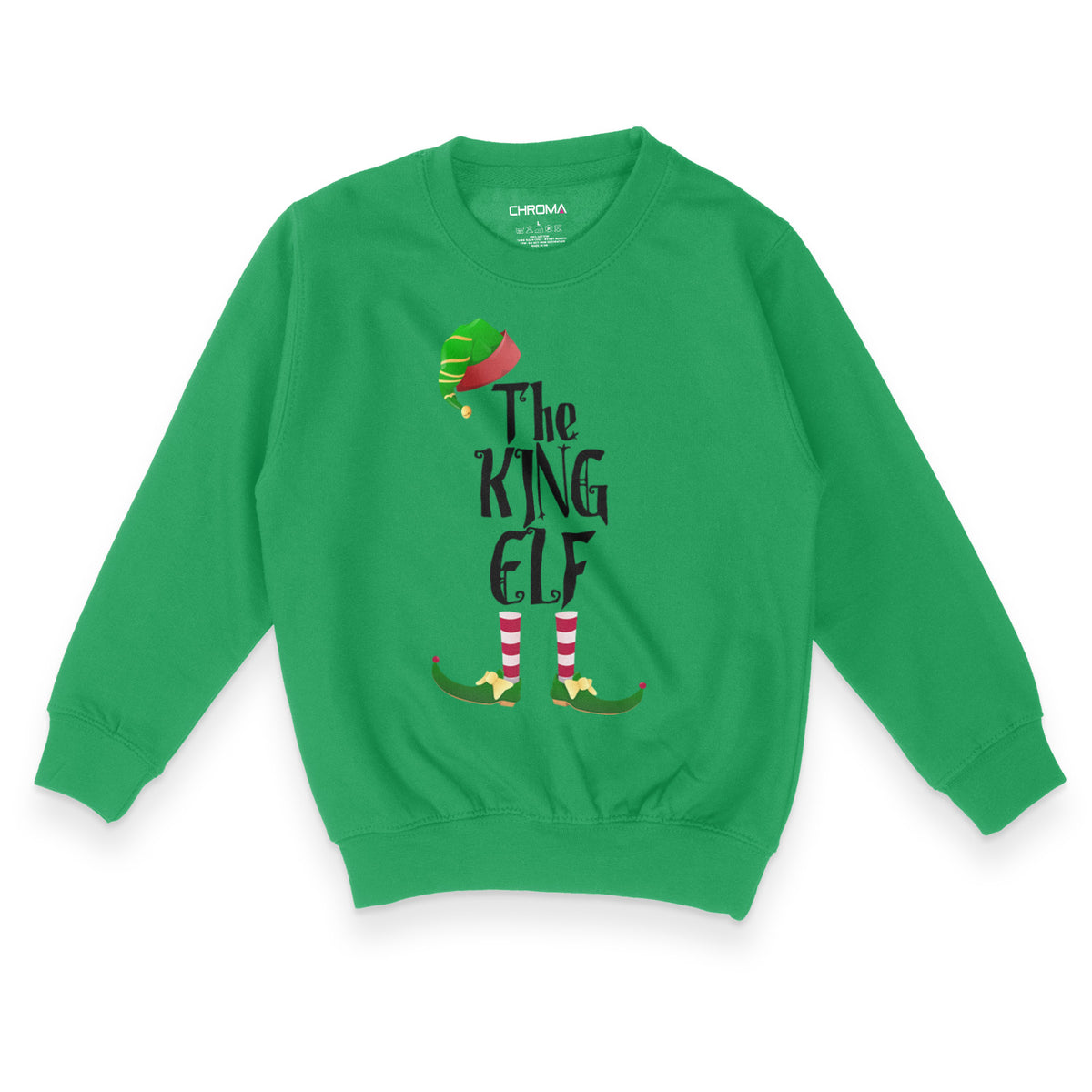 The King Elf Festive Fun | Kid's Christmas Sweatshirt Chroma Clothing