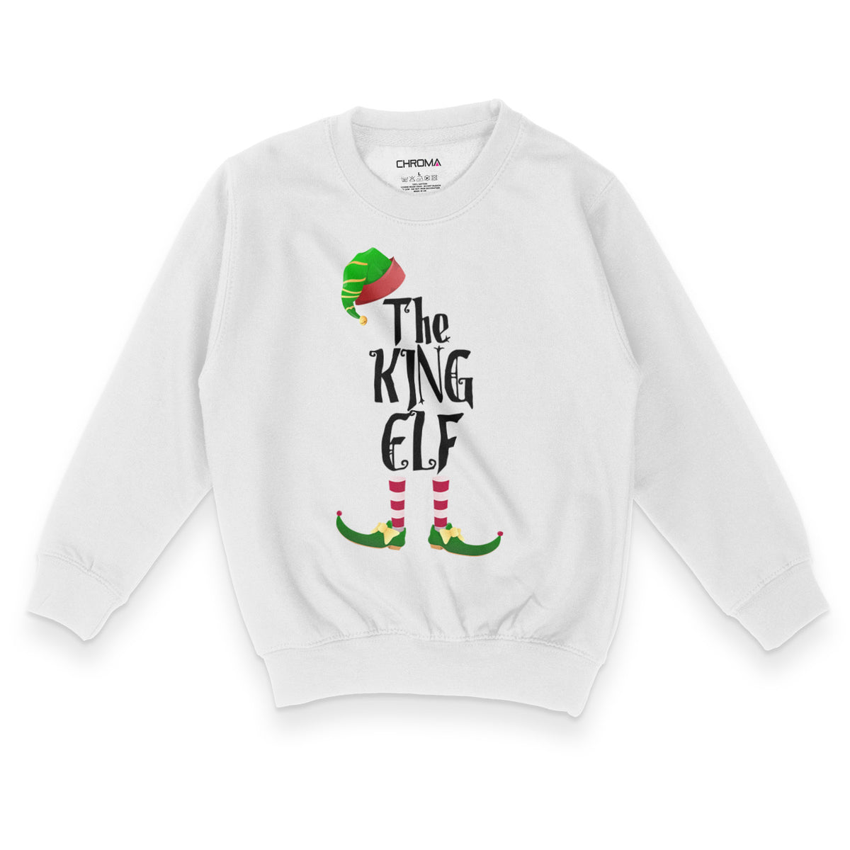The King Elf Festive Fun | Kid's Christmas Sweatshirt Chroma Clothing