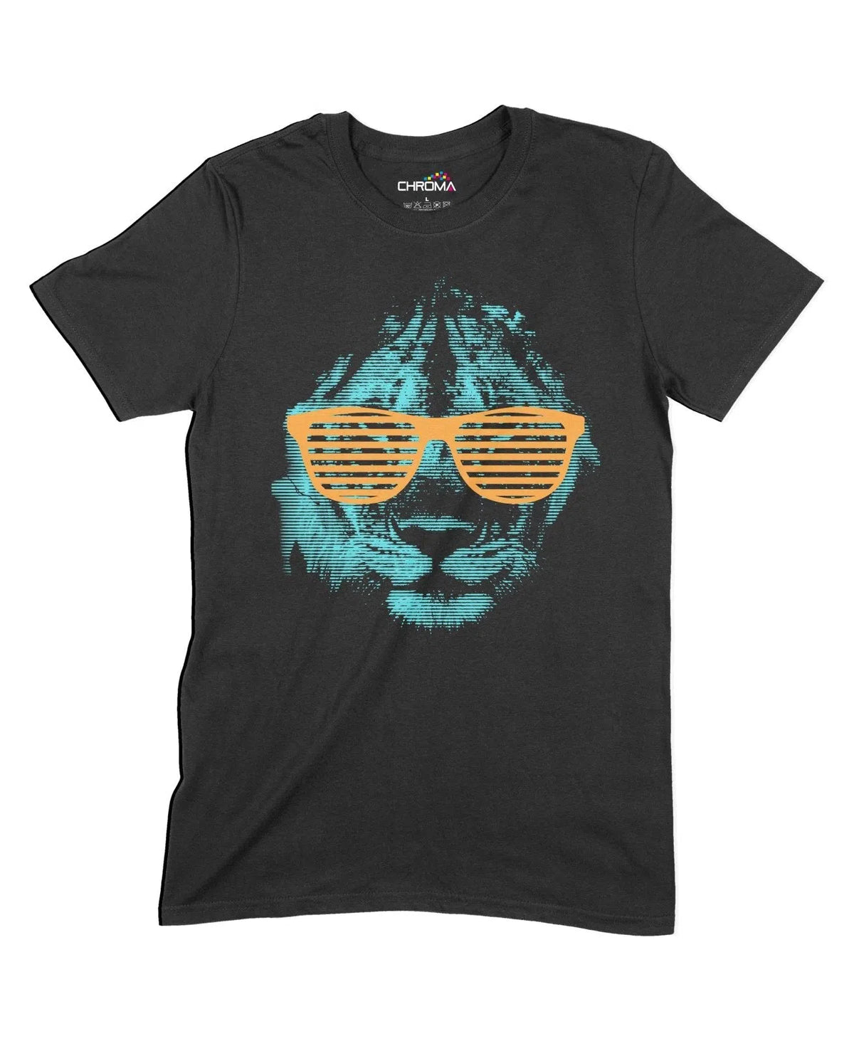 This Cool Lion Unisex Adult T-Shirt Chroma Clothing