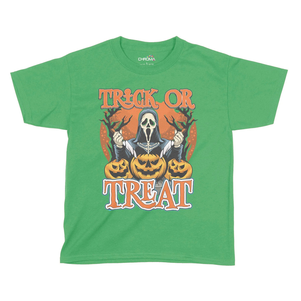 Trick Or Treat Halloween Kids T-Shirt | Premium Halloween Clothing Chroma Clothing