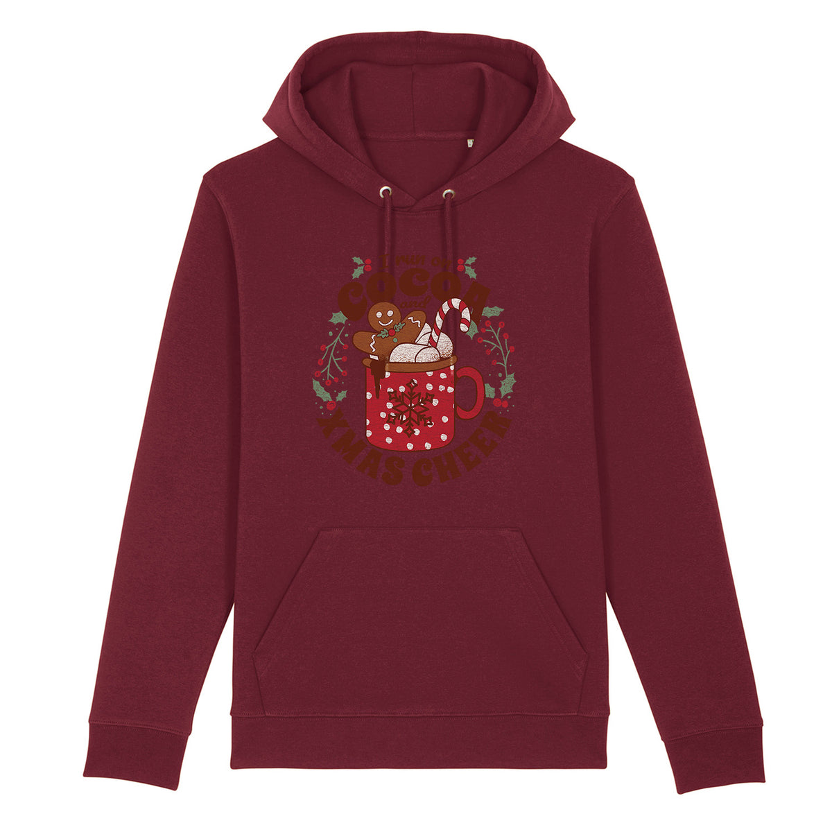 I Run On Cocoa And Xmas Cheer | Vintage Rocker Hoodie