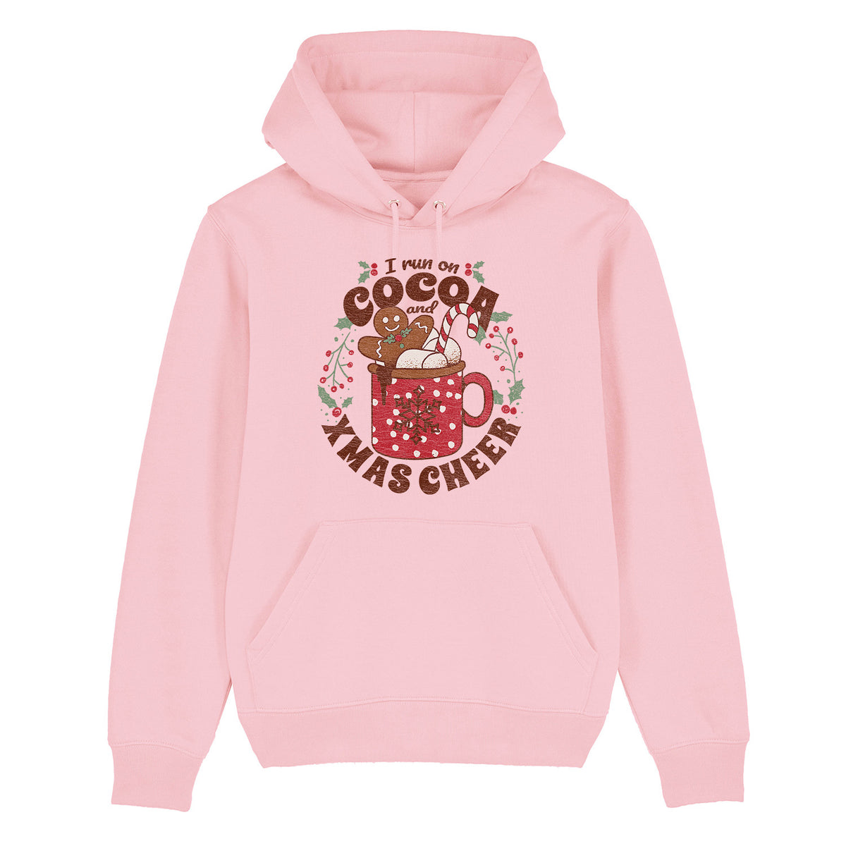 I Run On Cocoa And Xmas Cheer | Vintage Rocker Hoodie