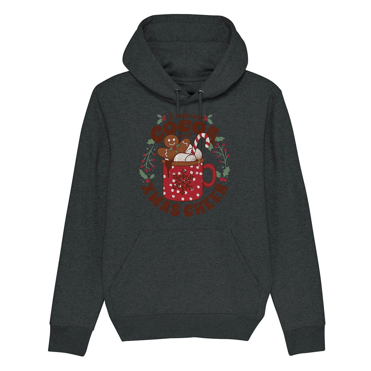 I Run On Cocoa And Xmas Cheer | Vintage Rocker Hoodie