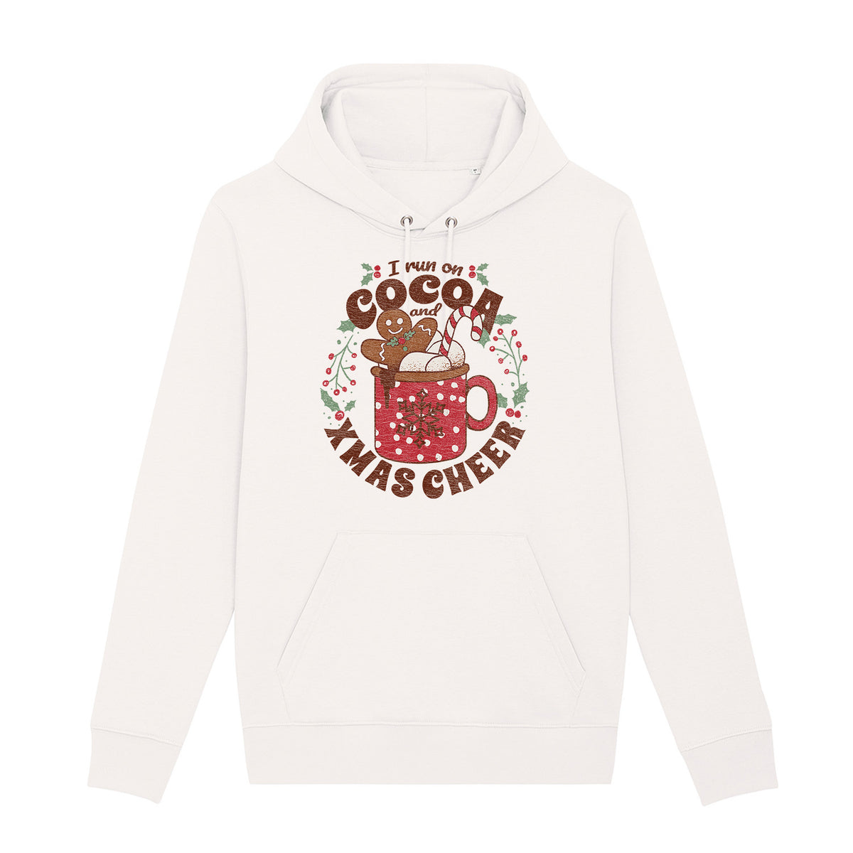 I Run On Cocoa And Xmas Cheer | Vintage Rocker Hoodie