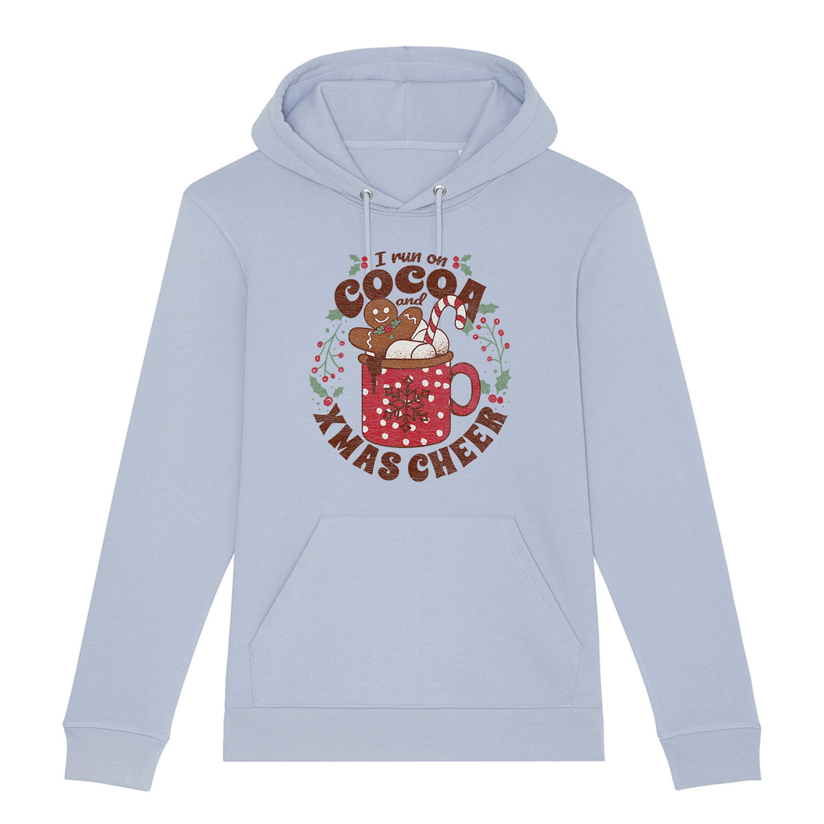 I Run On Cocoa And Xmas Cheer | Vintage Rocker Hoodie