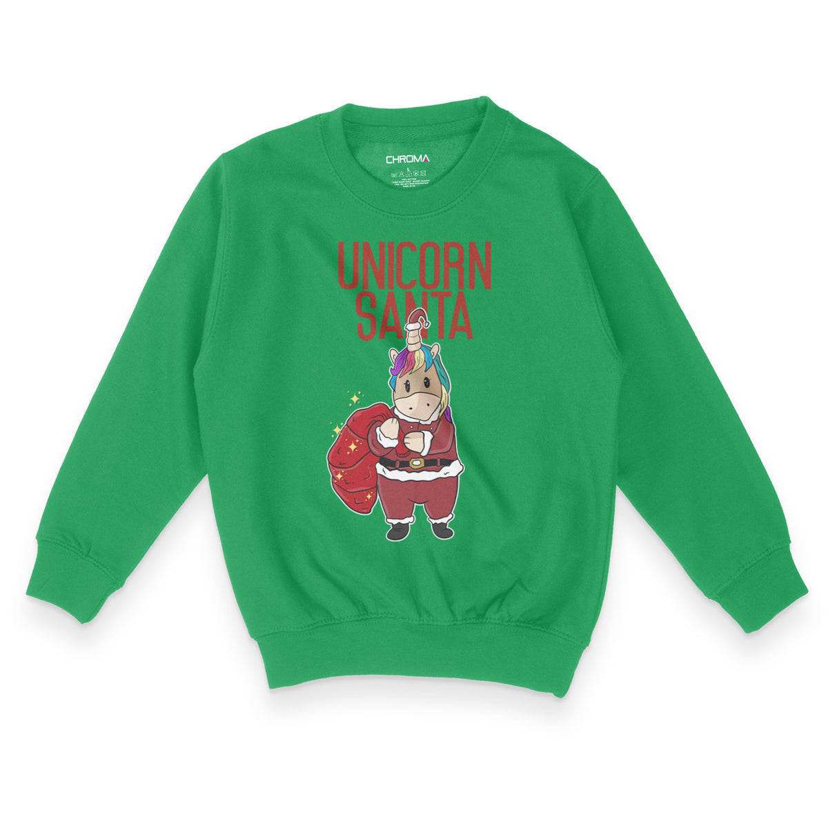 Unicorn Santa Festive Fun | Kid's Christmas Sweatshirt Chroma Clothing