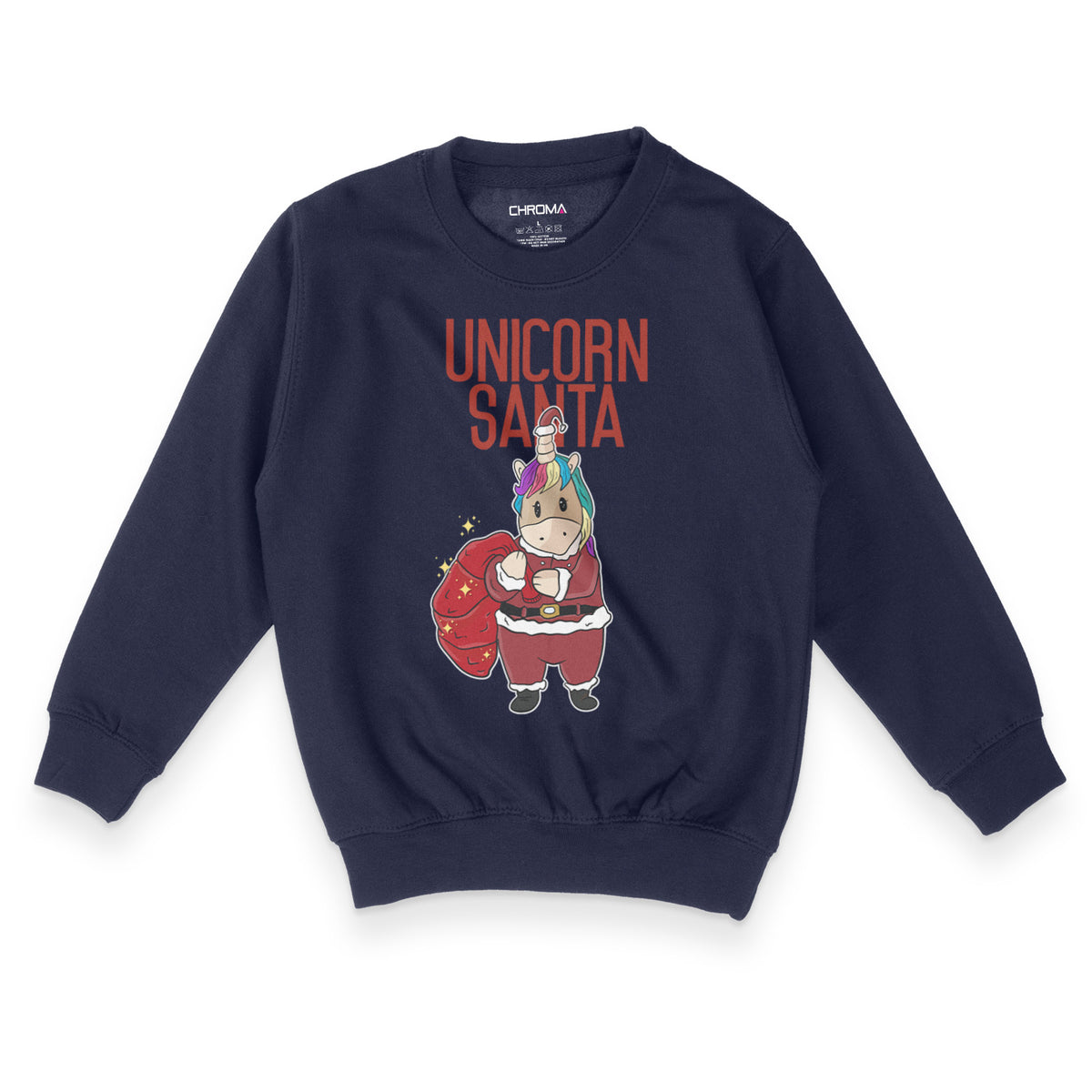 Unicorn Santa Festive Fun | Kid's Christmas Sweatshirt Chroma Clothing