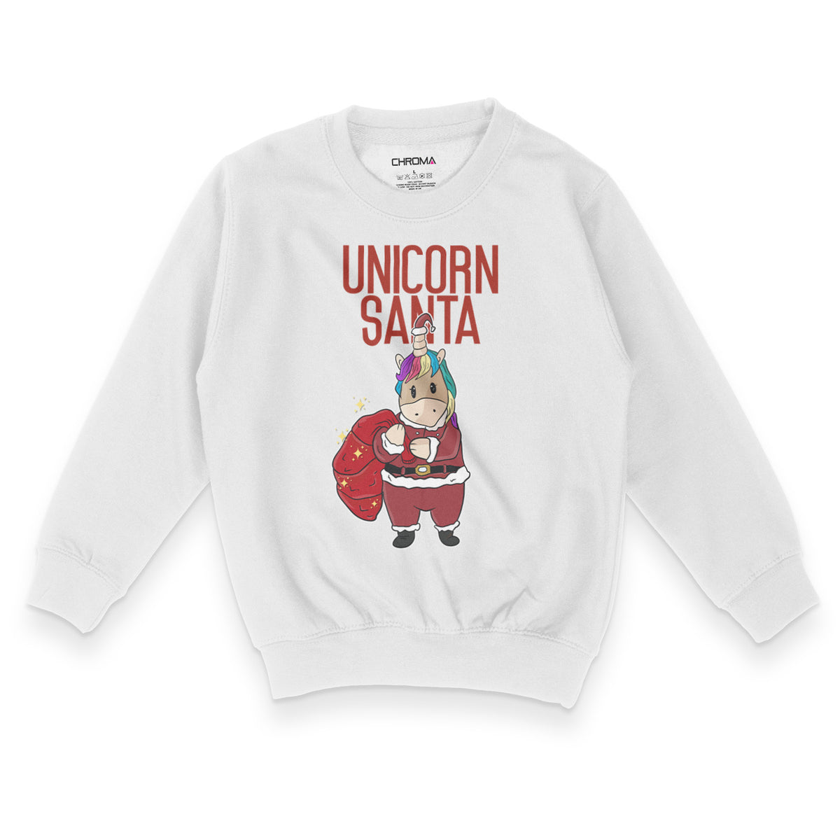 Unicorn Santa Festive Fun | Kid's Christmas Sweatshirt Chroma Clothing