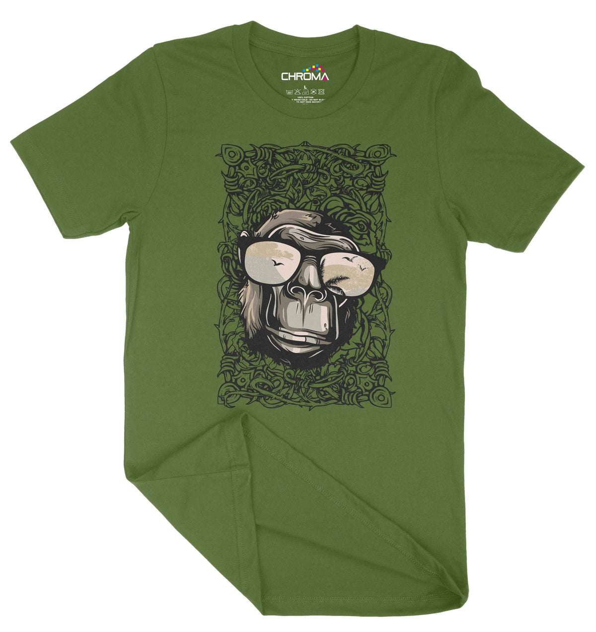 Vector Monkey Unisex Adult T-Shirt | Premium Quality Streetwear Chroma Clothing