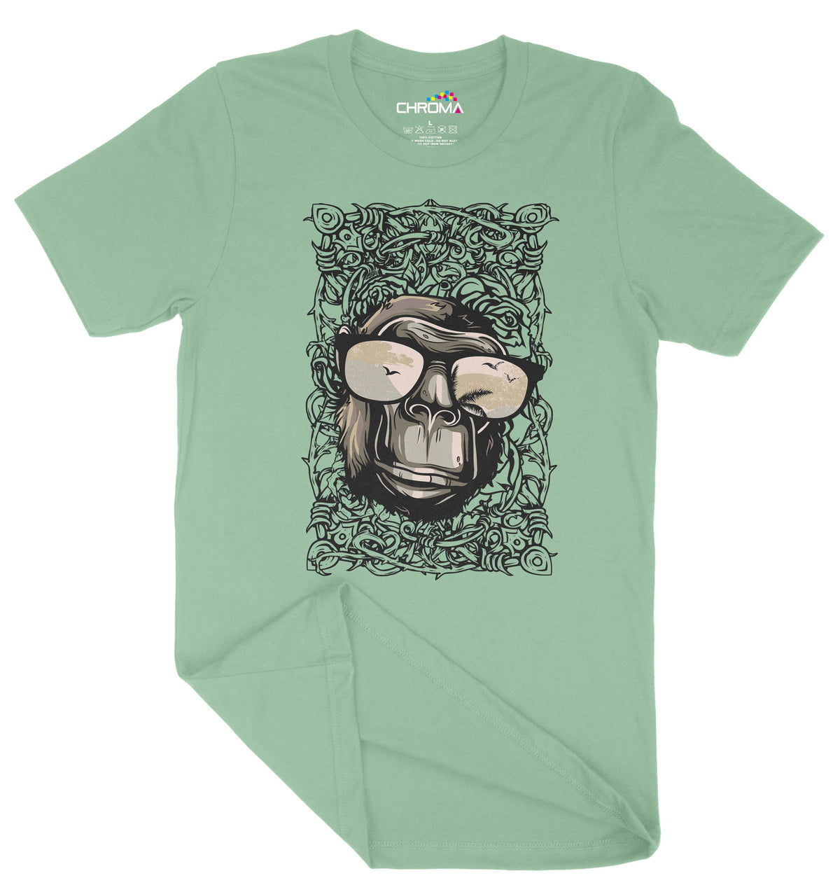 Vector Monkey Unisex Adult T-Shirt | Premium Quality Streetwear Chroma Clothing