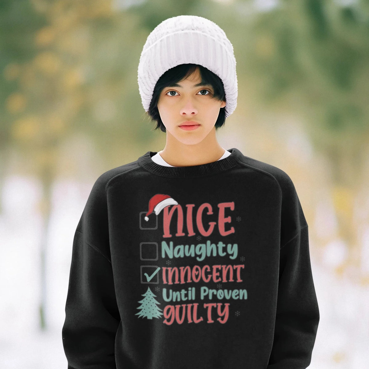 Innocent Until Proven Guilty | Unisex Christmas Sweater Chroma Clothing