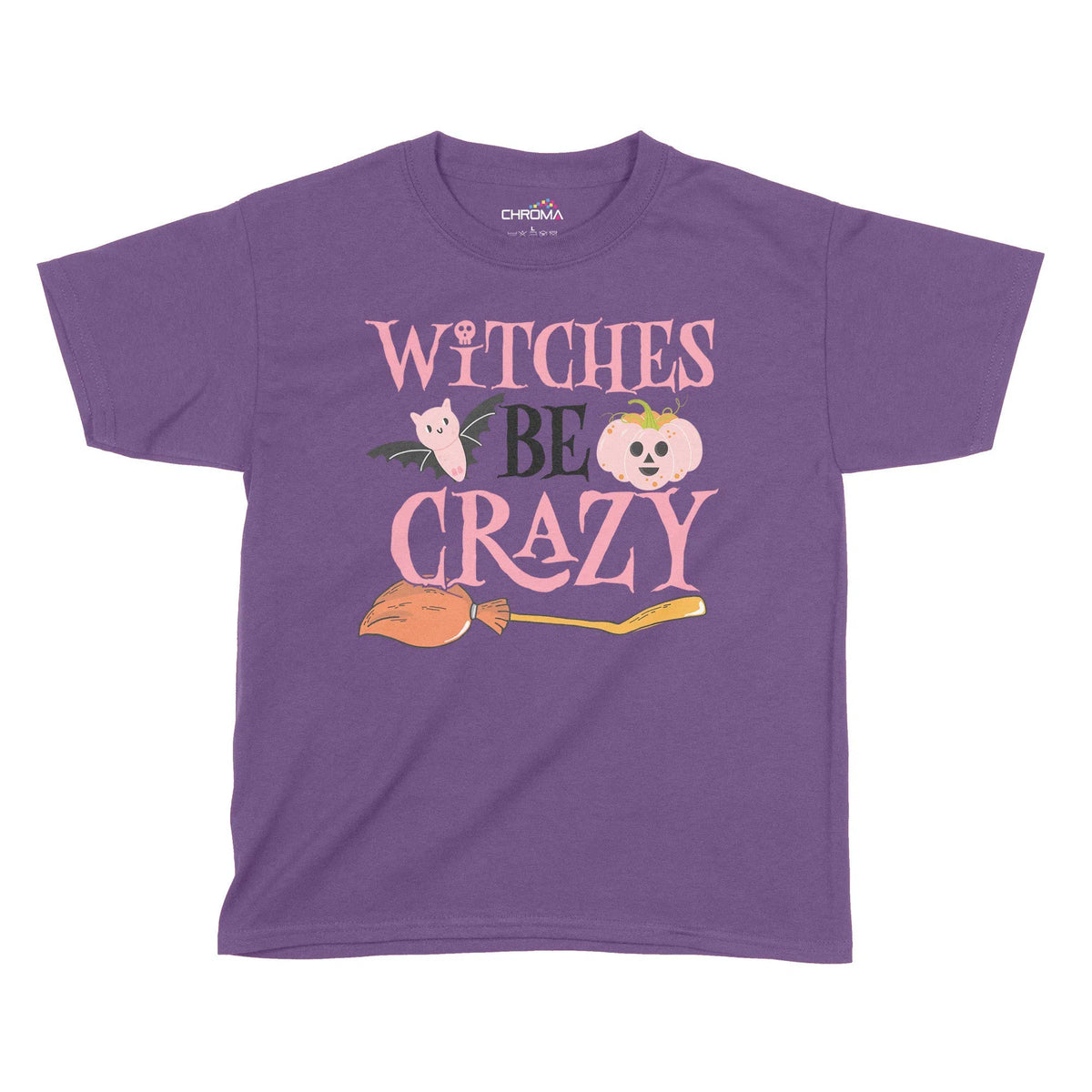 Witches Be Crazy Halloween Kids T-Shirt | Premium Halloween Clothing Chroma Clothing