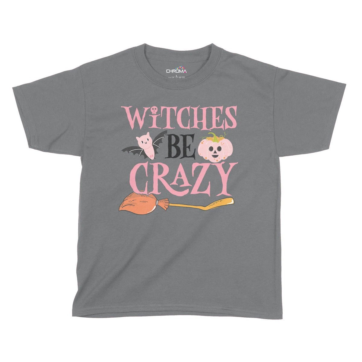 Witches Be Crazy Halloween Kids T-Shirt | Premium Halloween Clothing Chroma Clothing