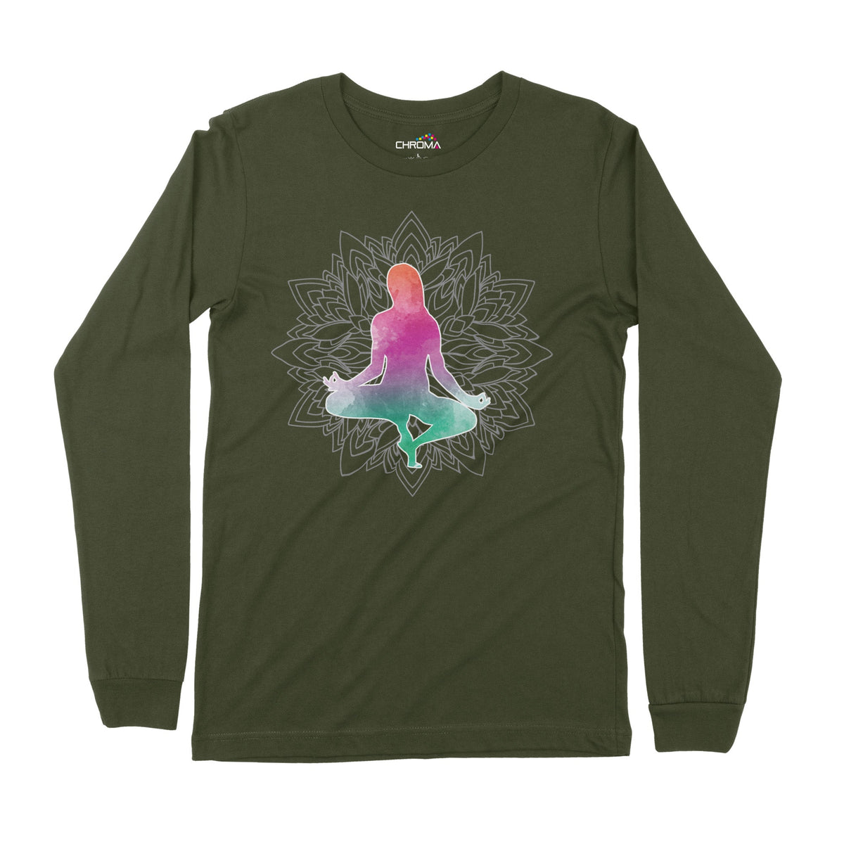 Yoga Asanas | Long-Sleeve T-Shirt | Premium Quality Streetwear Chroma Clothing