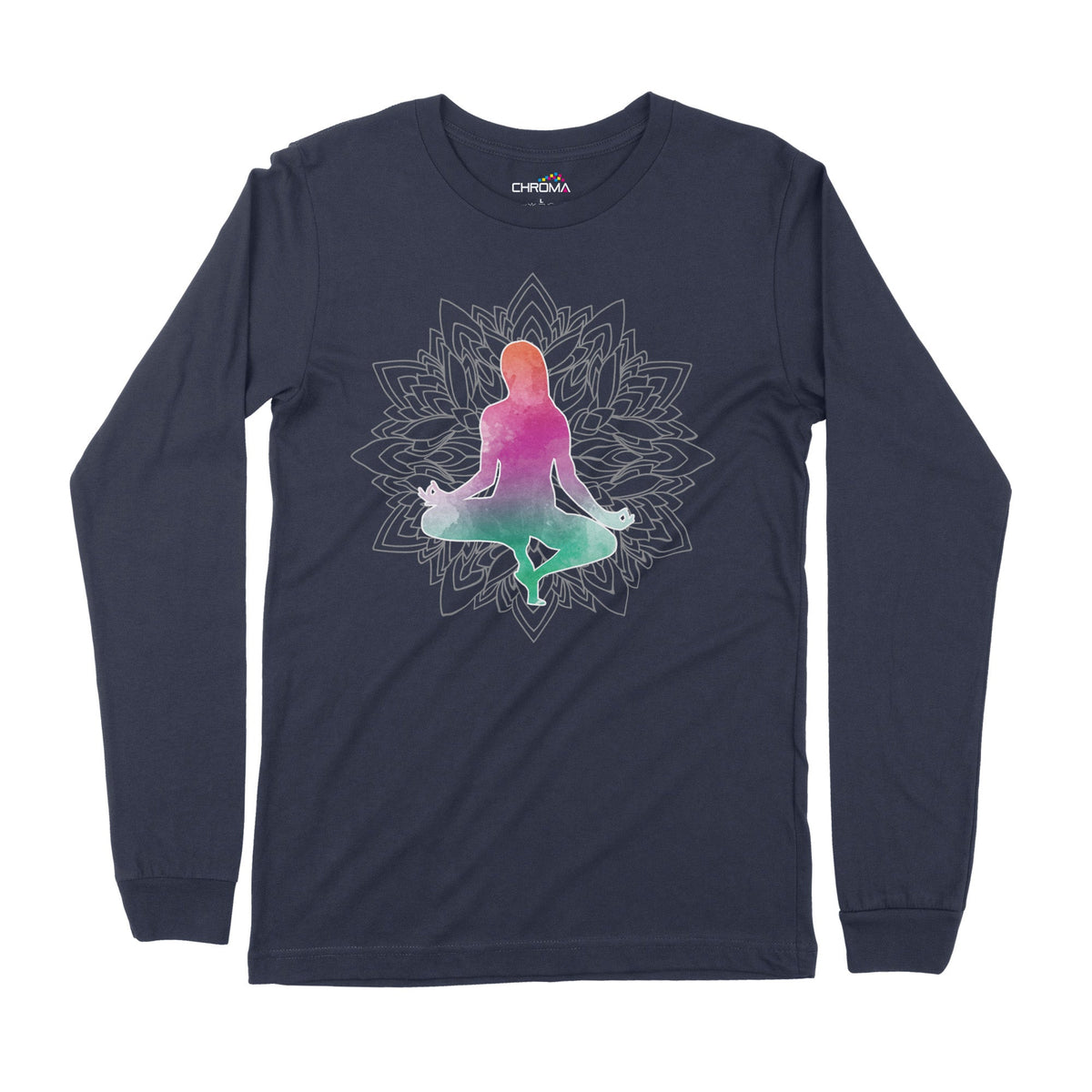 Yoga Asanas | Long-Sleeve T-Shirt | Premium Quality Streetwear Chroma Clothing