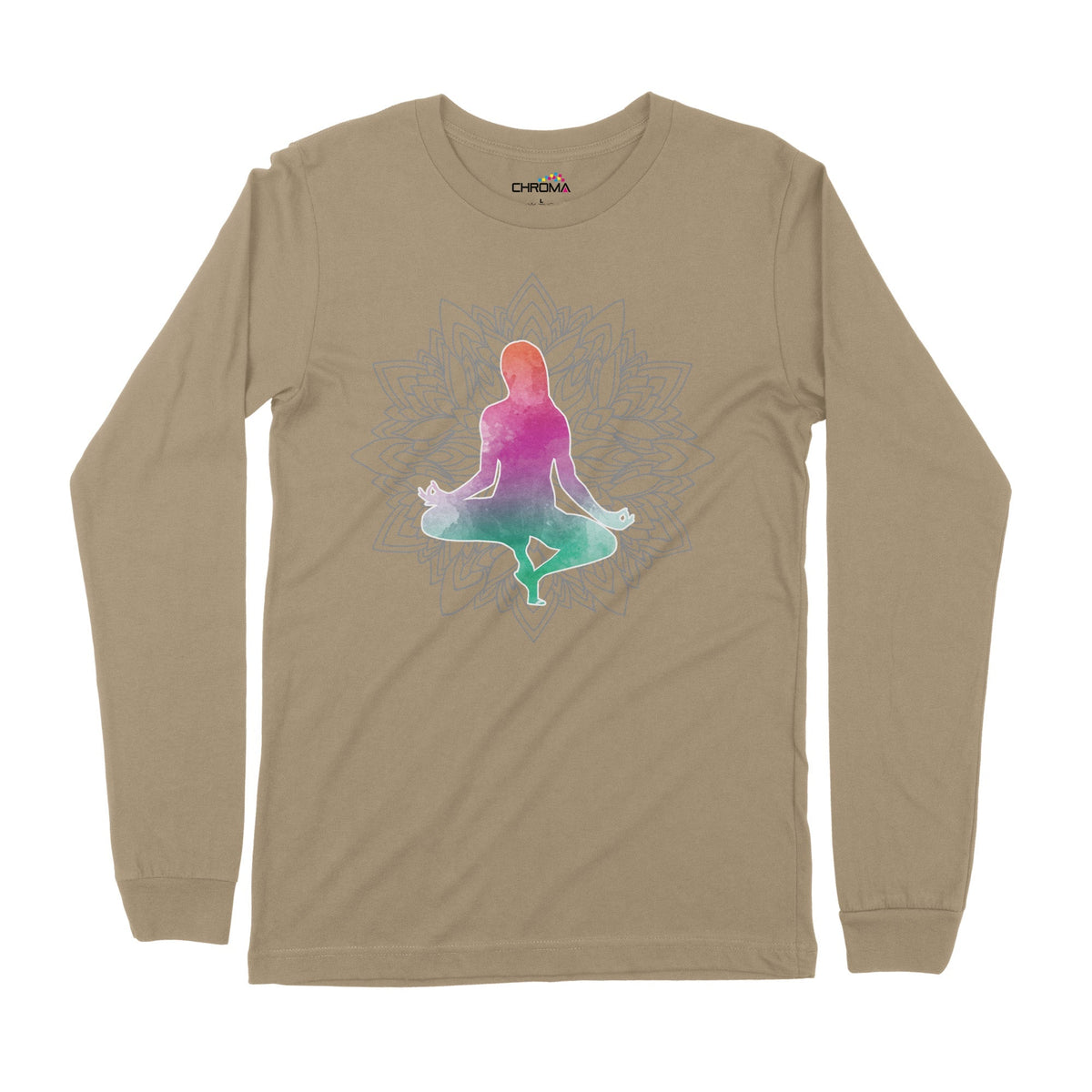 Yoga Asanas | Long-Sleeve T-Shirt | Premium Quality Streetwear Chroma Clothing