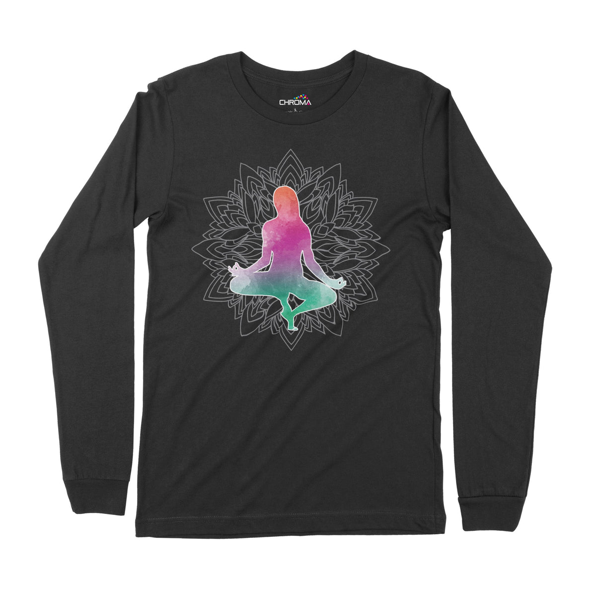 Yoga Asanas | Long-Sleeve T-Shirt | Premium Quality Streetwear Chroma Clothing