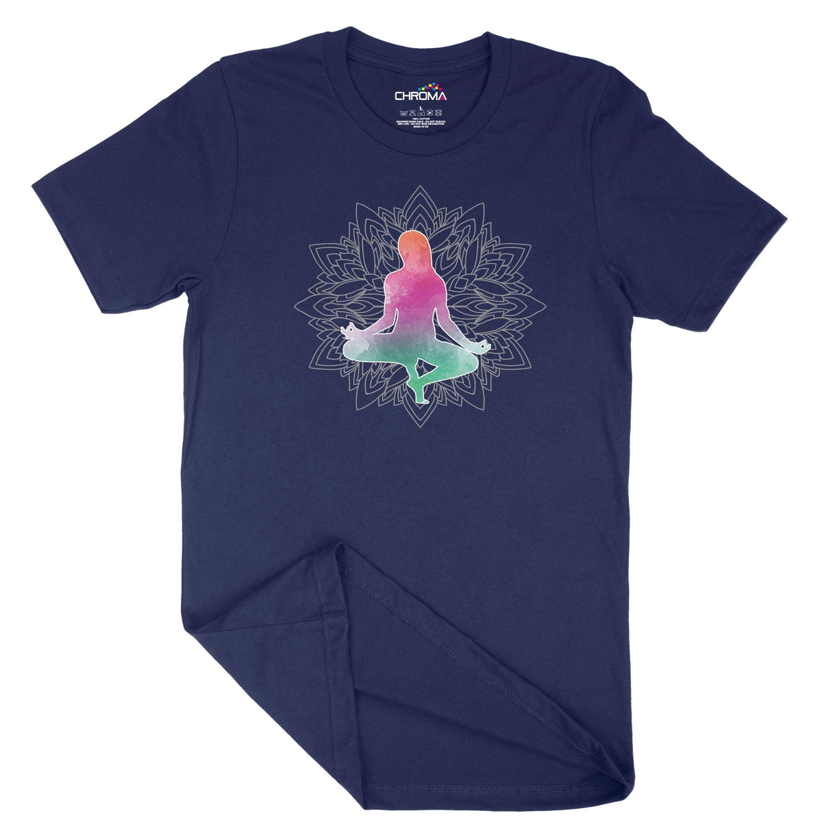Yoga Asanas Unisex Adult T-Shirt Chroma Clothing